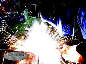 welding sparks metal fabrication